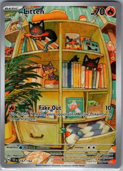 Litten 167/162 SV05: Temporal Forces - Pokemon Card - NM - Image 1