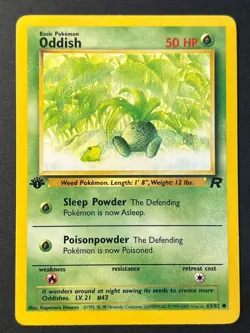 Oddish 63/82 1st Edition Rare Team Rocket - WOTC Pokemon Card LP - Image 1
