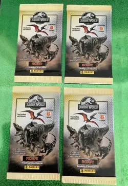 New & sealed Panini Jurassic World Roar Trading Cards booster x4 bundle 2025 - Image 2