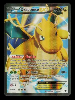 Pokemon Card Dragonite EX 108/111 XY Furious Fists Full Art FA Holo Foil LP 2014 - Image 1