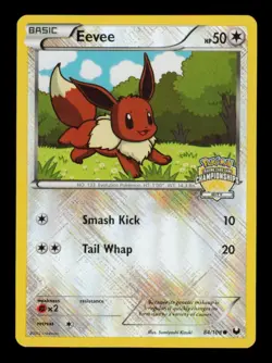 Pokemon Card Eevee 84/108 City Promo Holo Dark Explorers Crosshatch LP 2012 - Image 1