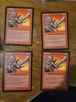 4x Deadshot Tempest Magic The Gathering MTG Card Vintage Red Rare Playset - Image 1