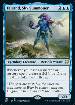Talrand, Sky Summoner - Light Play MTG Commander 2021 Strixhaven - Image 1