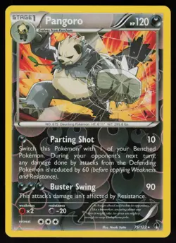 Reverse Holo Pangoro 75/122 XY - BREAKpoint Naoki Saito Art Pokemon TCG Card - Image 1