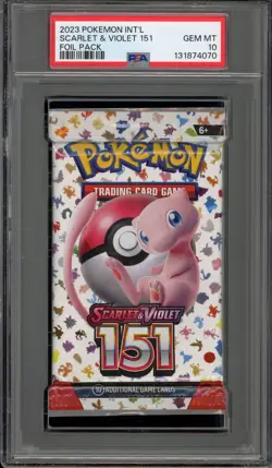 Pokemon 151 MEW EN Sealed Booster Pack PSA 10 Gem Mint - Image 1