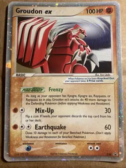 Groudon Ex Pokemon Card EX Collector Tin 038 Holo DMG - Image 1