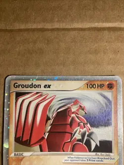 Groudon Ex Pokemon Card EX Collector Tin 038 Holo DMG - Image 3