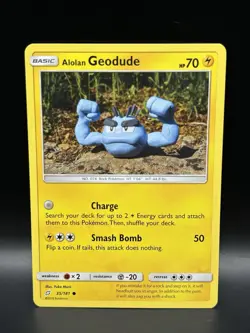Alolan Geodude 35/181 - Pokemon Team Up Card - NM - Image 1