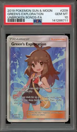Pokemon Green's Exploration Unbroken Bonds Full Art #209 PSA 10 Gem Mint - Image 1