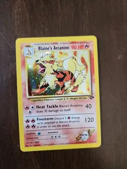 Blaine's Arcanine Holo Rare Gym Challenge 2000 Pokemon Card TCG 1/132 LP - Image 1