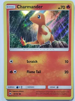 EXCLUSIVE HOLO Charmander 18/147 - VARIANT Burning Shadows Pokemon Card - Image 1