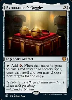 Pyromancer's Goggles - Light Play MTG Commander 2021 Strixhaven - Image 1