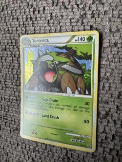 2010 Pokemon HGSS Unleashed 10/95 Torterra Reverse Holo LP Rare Cracked Ice - Image 2