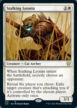 Stalking Leonin - Light Play MTG Commander 2021 Strixhaven - Image 1