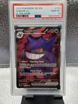 2024 Pokemon Temporal Forces Gengar ex #193/162 PSA 10 GEM MINT - Image 1