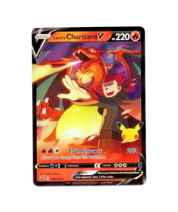 Pokemon Celebrations LANCE'S CHARIZARD V SWSH133 Black Star Promo Card MINT-NM - Image 1