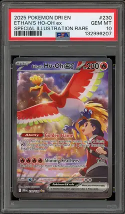 Pokemon Ethan's Ho-Oh ex Destined Rivals Special Illustration Rare #230 PSA 10 - Image 1
