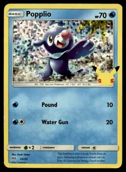 Popplio 023/025 Promo McDonald's 25th Anniversary Promos Pokemon Holo LP - Image 1