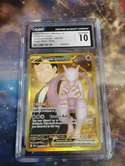 Pokemon Team Rocket's Mewtwo ex Destined Rivals Hyper Rare #240 CGC 10 Gem Mint - Image 1