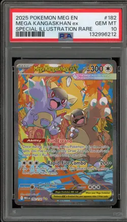 Pokemon Mega Kangaskhan ex Mega Evolution Special Illustration Rare #182 PSA 10 - Image 1
