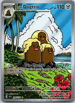 Alolan Dugtrio 208/191 Illustration Rare Surging Sparks NM - Image 1