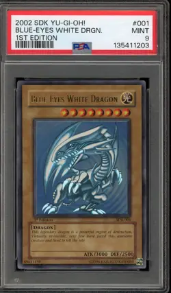 Yu-Gi-Oh! Blue-Eyes White Dragon Starter Deck Kaiba 1st Edition SDK-001 PSA 9 - Image 1