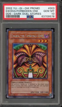 Yu-Gi-Oh! Exodia The Forbidden One Dark Duel Stories Promo DDS-003 PSA 10 - Image 1