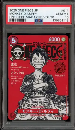 One Piece CCG Monkey.D.Luffy OP Magazine Vol. 20 Japanese ST21-014 PSA 10 - Image 1