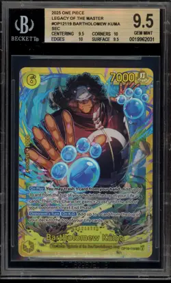 One Piece CCG Bartholomew Kuma Legacy of the Master SEC OP12-119 BGS 9.5 - Image 1