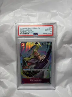 One Piece OP05-067 Zoro Juurou 2023 Parallel Alternate Alt Art Foil PSA 10 - Image 1