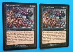 Magic the Gathering MTG Prophecy INFERNAL GENESIS X 2 LP/EX Rare 2000 NICE - Image 2