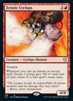Erratic Cyclops - Light Play MTG Commander 2021 Strixhaven - Image 1
