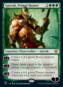 Garruk, Primal Hunter - Light Play MTG Commander 2021 Strixhaven - Image 1