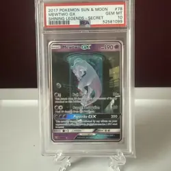 PSA 10 Mewtwo Gx 2017 Pokemon Sun & Moon Shining Legends #78 - Image 1