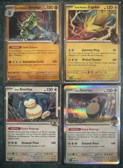 POKEMON CENTER TEAM ROCKETS TYRANITAR ZAPDOS GAMESTOP SEALED PROMO 4 CARD LOT !! - Image 2