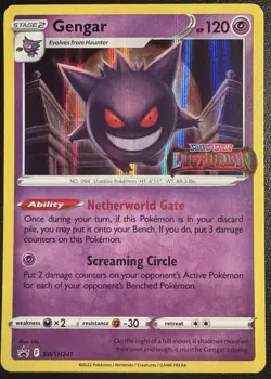 Pokemon GENGAR SWSH241 Stamped Promo (Sword & Shield) Lost Origin LP - Image 1