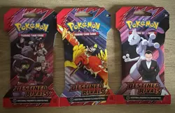 Pokemon TCG Destined Rivals Sleeved Booster Packs [x3] New Sealed and Unopened - Image 2