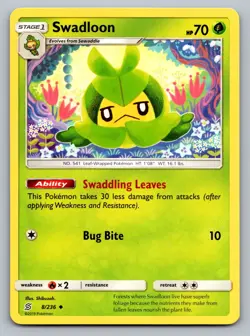 Pokemon TCG SM - Unified Minds Swadloon 8/236 - Image 1