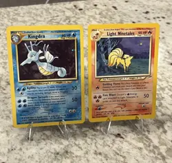 Pokemon TCG Vintage Lot- Neo Genesis, Neo Destiny: Kingdra Holo, Light Ninetales - Image 1