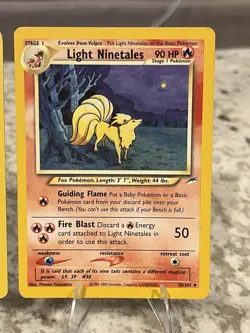 Pokemon TCG Vintage Lot- Neo Genesis, Neo Destiny: Kingdra Holo, Light Ninetales - Image 3