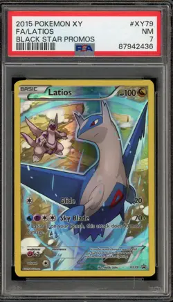 Pokemon Latios Black Star Full Art Promo XY79 PSA 7 - Image 1