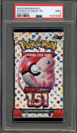 Pokemon 151 MEW EN Sealed Booster Pack PSA 9 Mint - Image 1