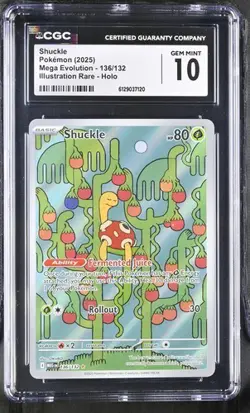 Shuckle *CGC 10* Illustration Rare *Mega Evolution* #136 * Pokemon - Image 1