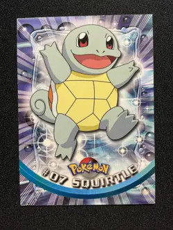 [LP] Squirtle #07 Pokemon Topps TV Series 1 Black Logo Non-Holo 1999 - Image 1