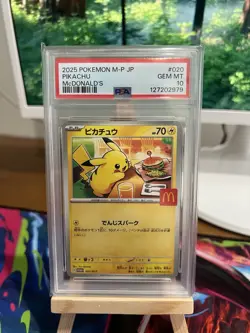 2025 POKEMON JAPANESE M-P PROMO MCDONALD'S #020 PIKACHU PSA 10 - Image 1