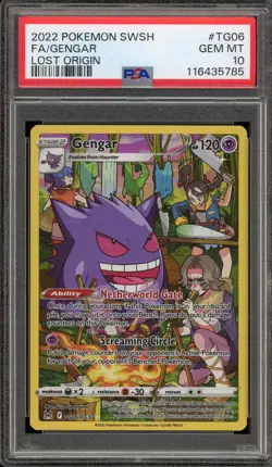 Pokemon Gengar Lost Origin Trainer Gallery Full Art #TG06 PSA 10 Gem Mint - Image 1