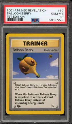 Pokemon Balloon Berry Neo Revelation 1st Edition #60 PSA 10 Gem Mint - Image 1