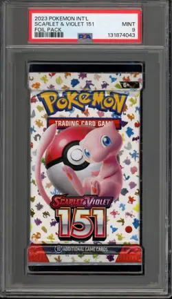 Pokemon 151 MEW EN Sealed Booster Pack PSA 9 Mint - Image 1