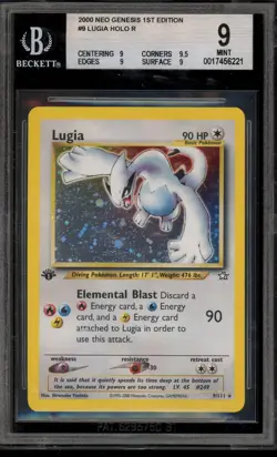 Pokemon Lugia Neo Genesis 1st Edition Holo Rare #9 BGS 9 Mint - Image 1