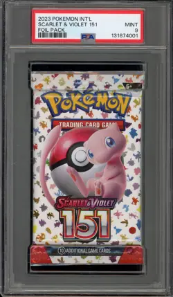 Pokemon 151 MEW EN Sealed Booster Pack PSA 9 Mint - Image 1